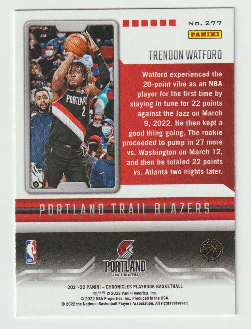 277 Trendon Watford - Portland Trail Blazers Green