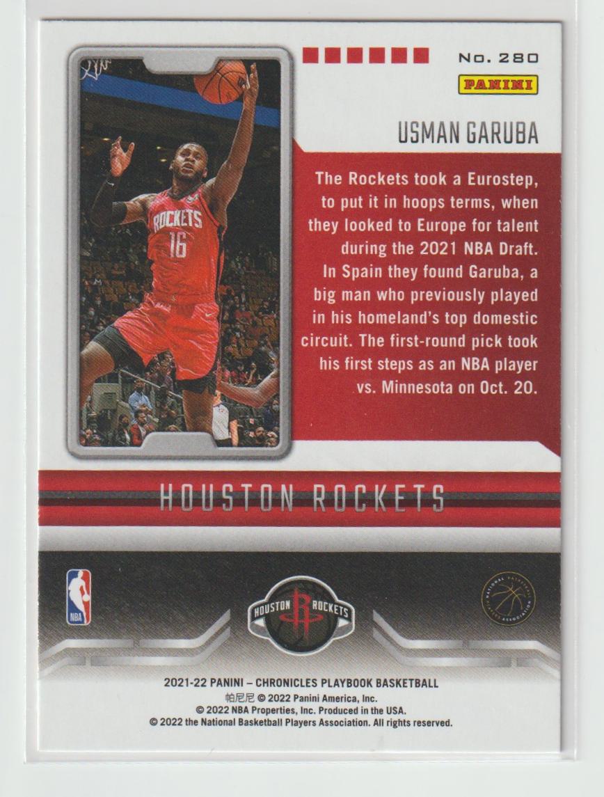 280 Usman Garuba - Houston Rockets Pink