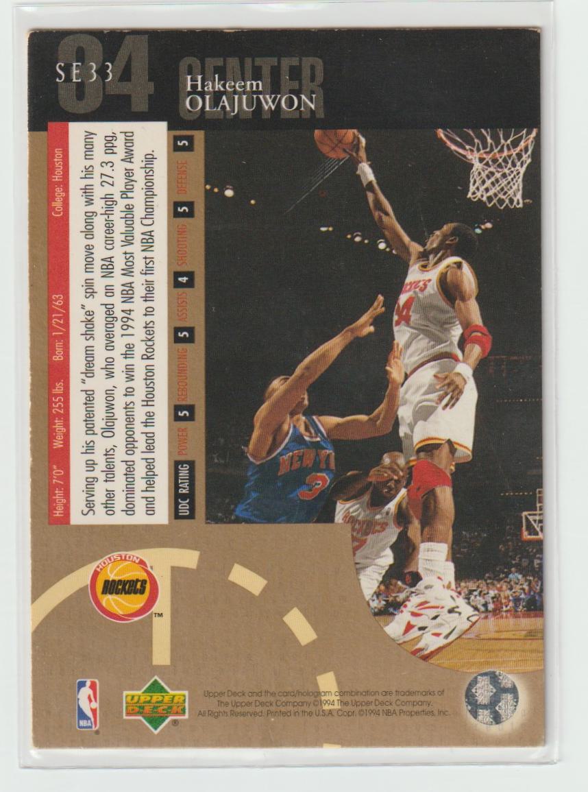 SE33 Hakeem Olajuwon Houston Rockets Special Edition Gold