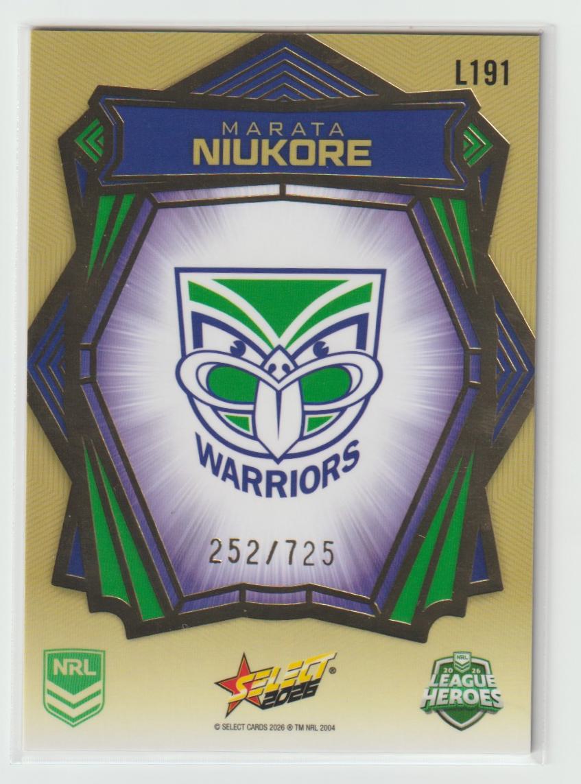 L191 Marata Niukore Gold Back 252/725