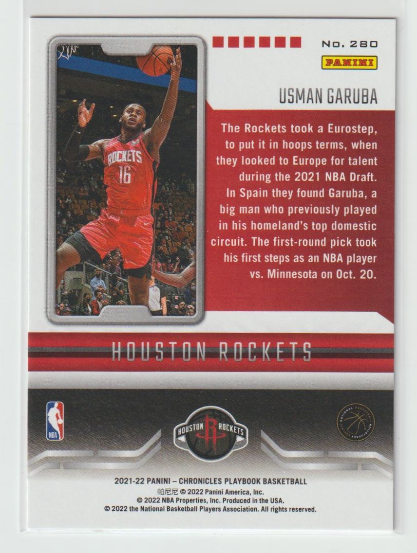 280 Usman Garuba - Houston Rockets Red 145/149