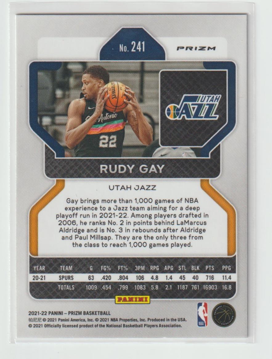 241 Rudy Gay - Utah Jazz Ice Prizm