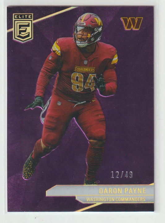 035 Daron Payne, Washington Commanders Purple 12/49