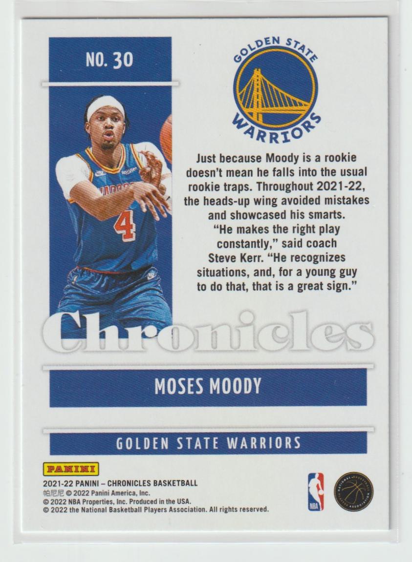 030 Moses Moody - Golden State Warriors