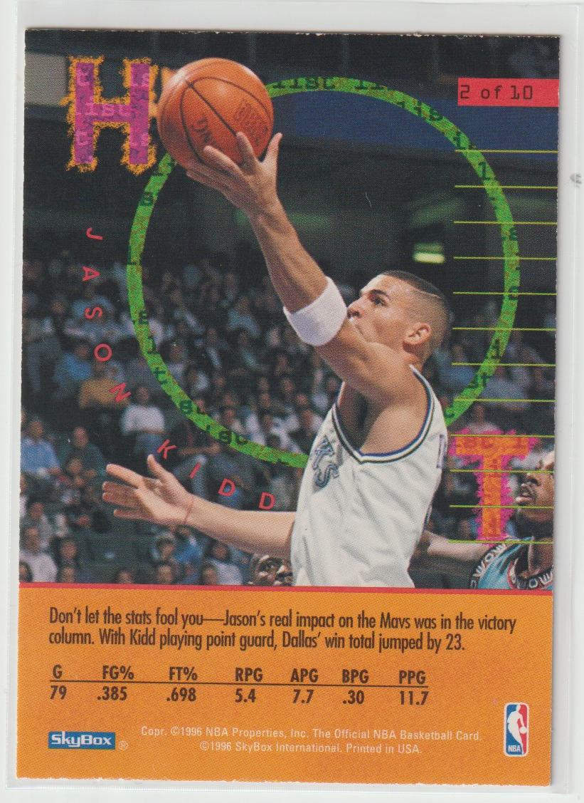 1995/96 NBA Hoops Hot List Complete set of 10 cards
