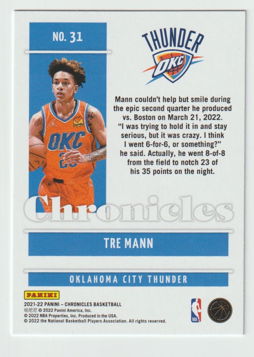 031 Tre Mann - Oklahoma City Thunder