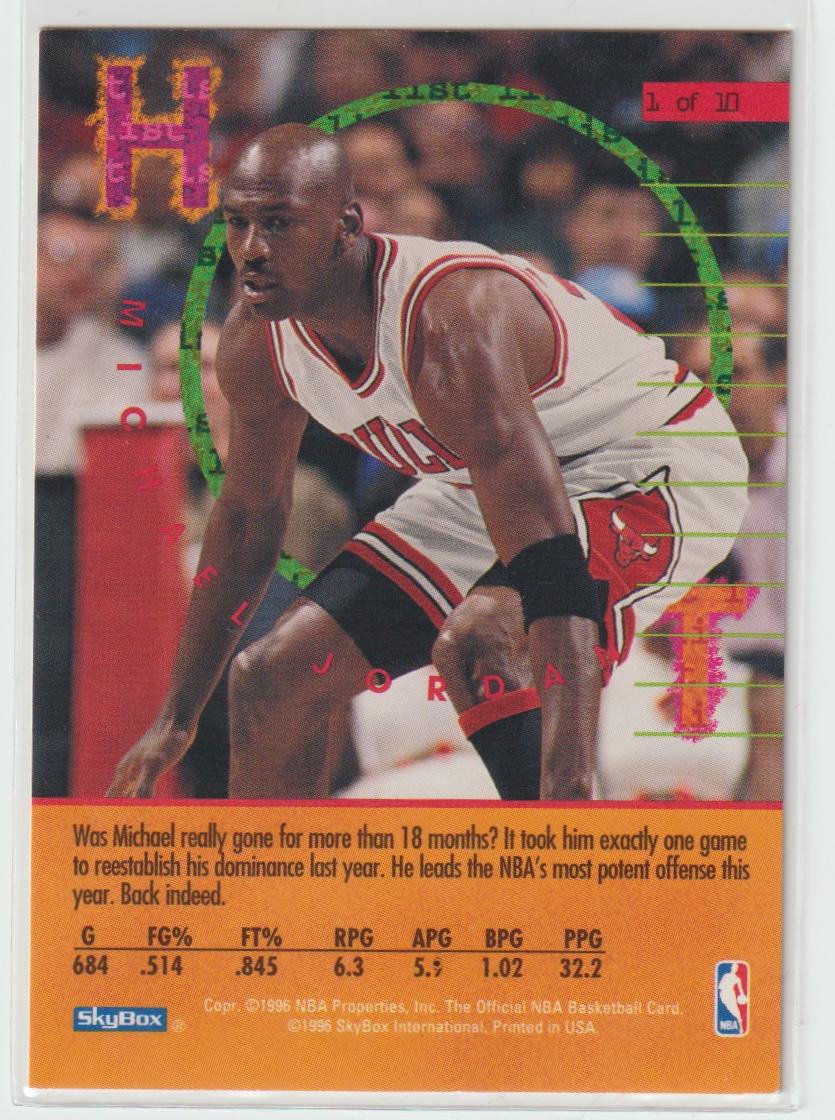 1995/96 NBA Hoops Hot List Complete set of 10 cards