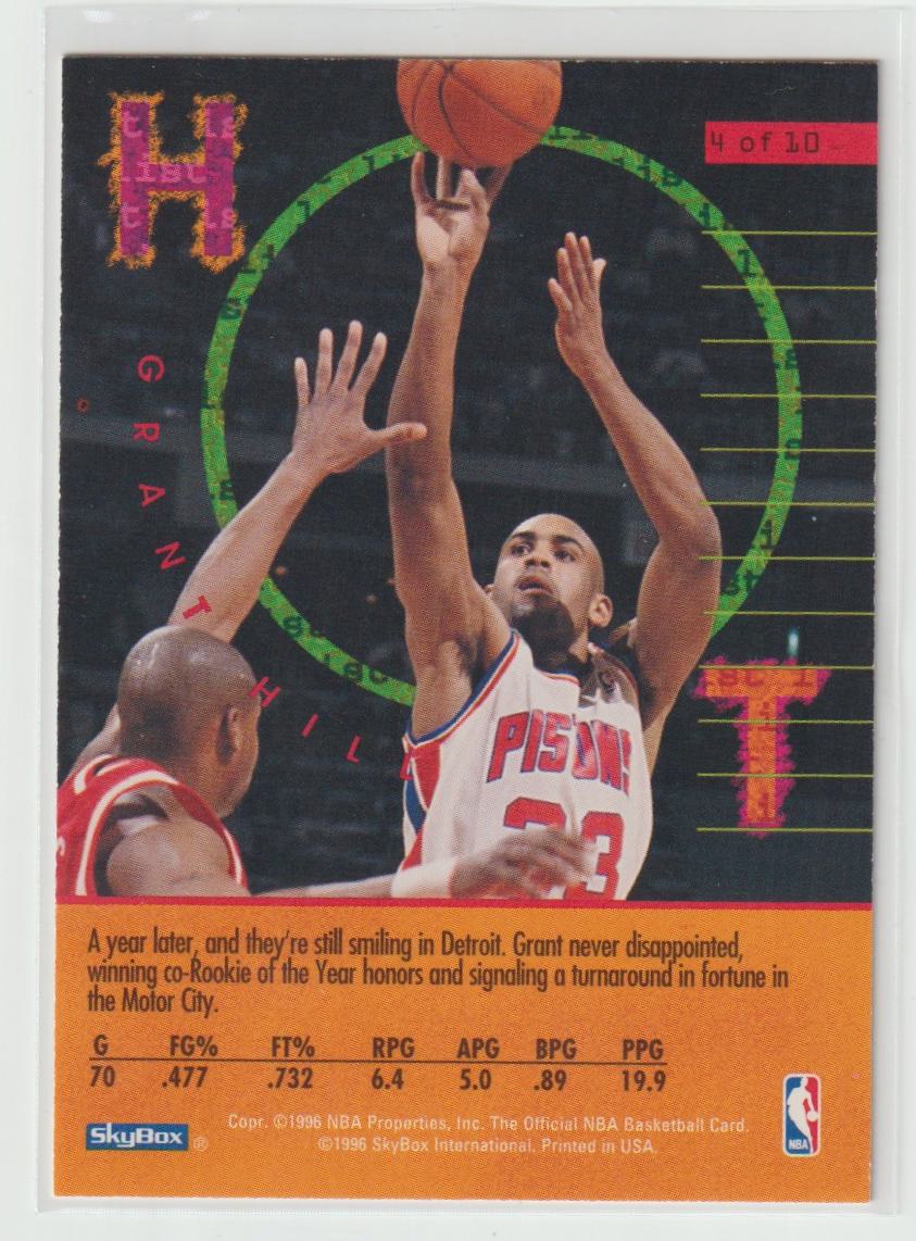 1995/96 NBA Hoops Hot List Complete set of 10 cards