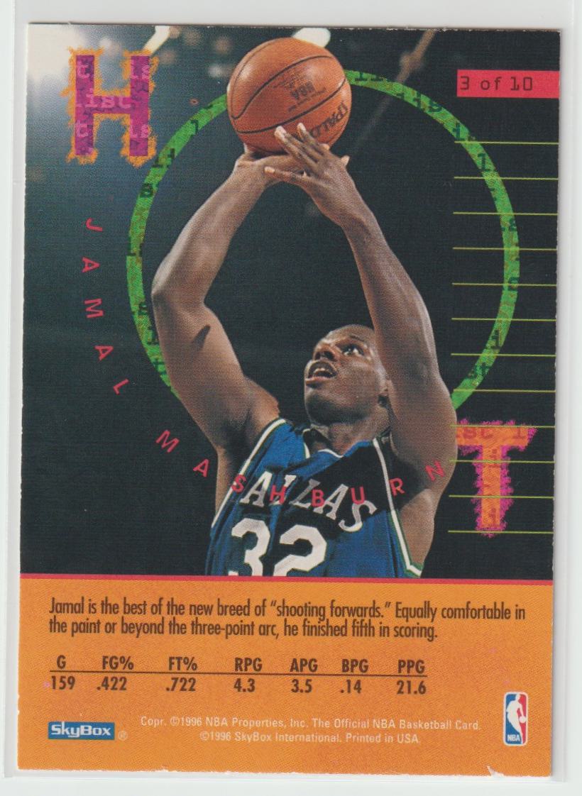 1995/96 NBA Hoops Hot List Complete set of 10 cards