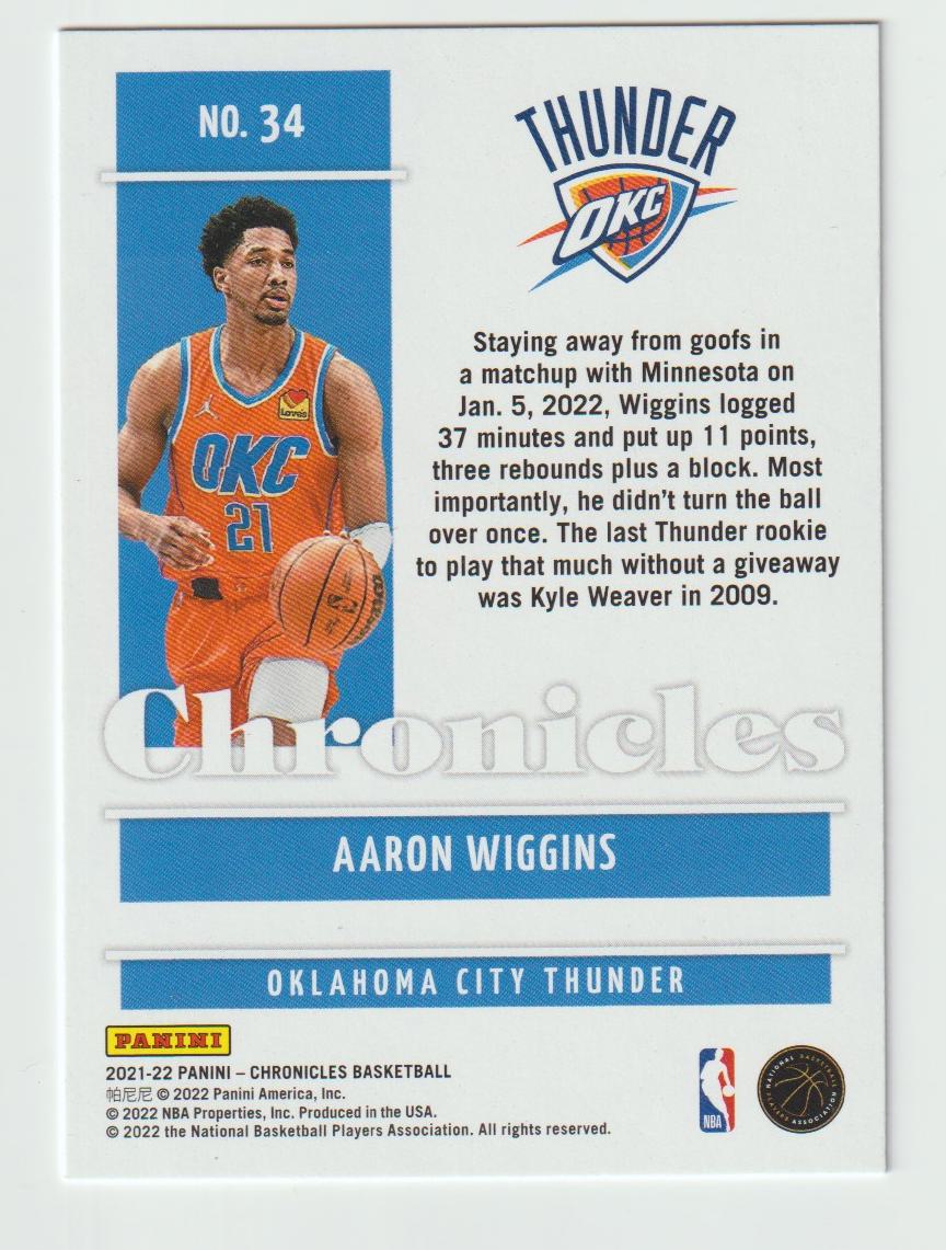 034 Aaron Wiggins - Oklahoma City Thunder