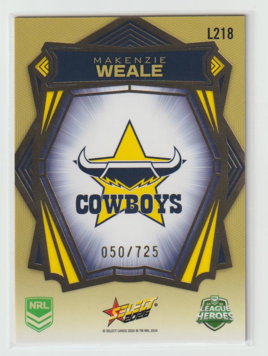 L218 Makenzie Weale Gold Back 50/725