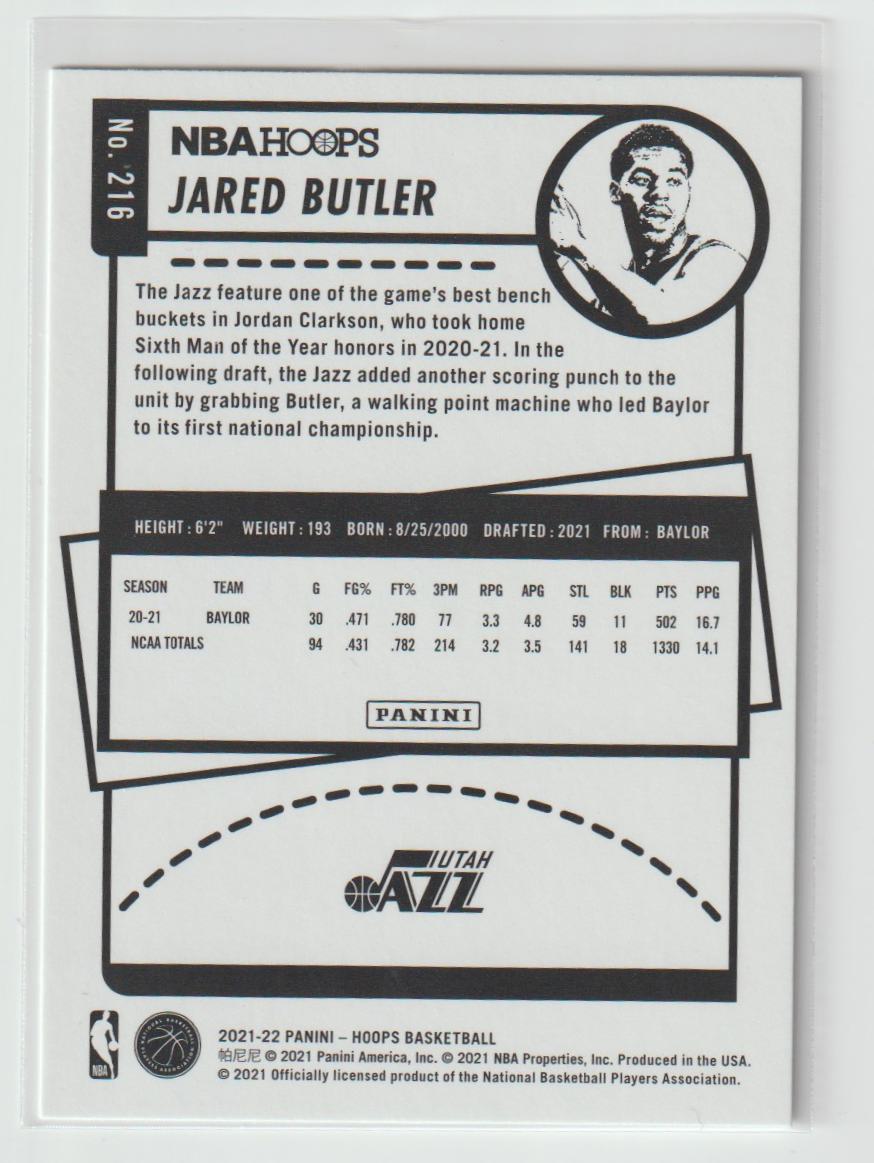 216 Jared Butler - Utah Jazz