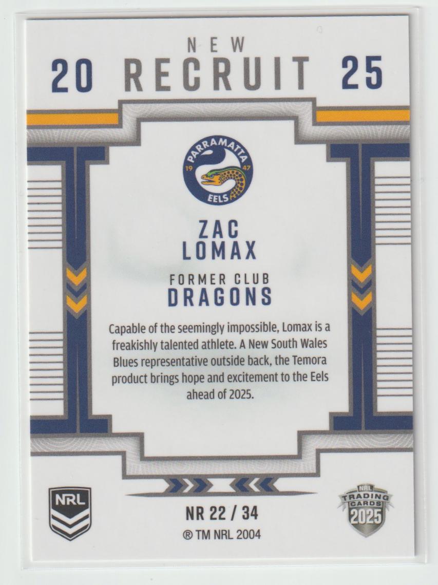 NR22/34  EELS ZAC LOMAX