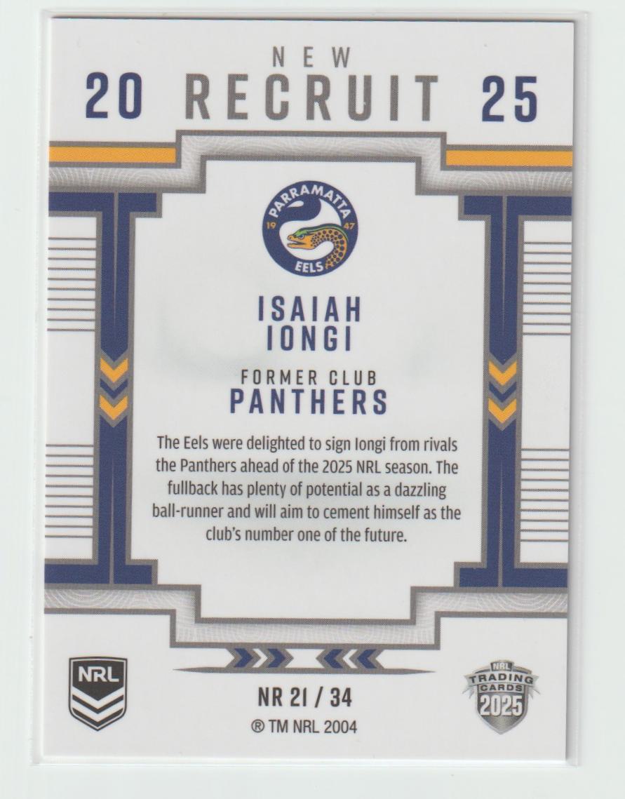 NR21/34 EELS ISAIAH IONGI