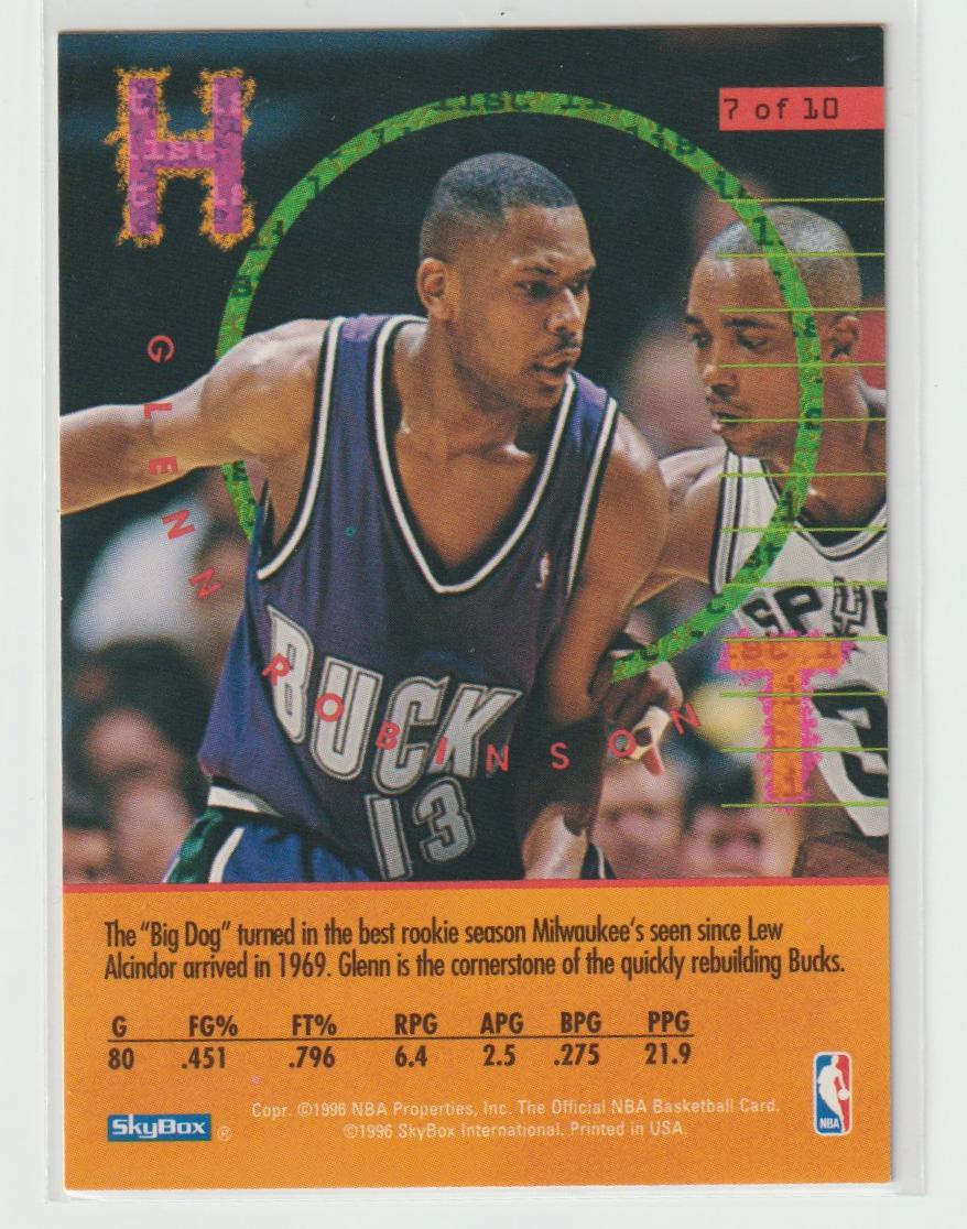 1995/96 NBA Hoops Hot List Complete set of 10 cards