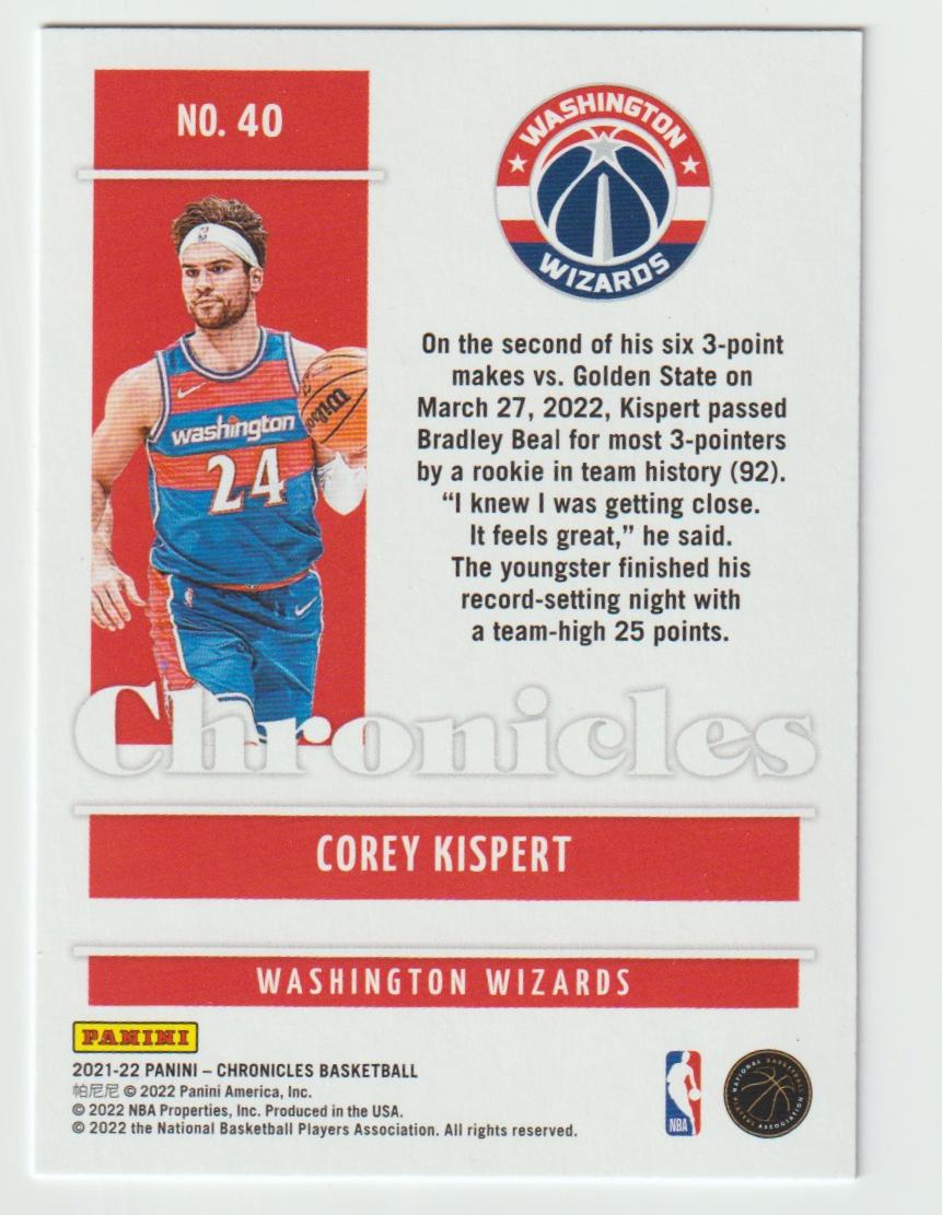 040 Corey Kispert - Washington Wizards