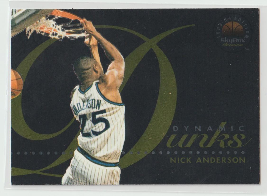 1993/94  Skybox Dynamic Dunks Complete Set of 9 cards