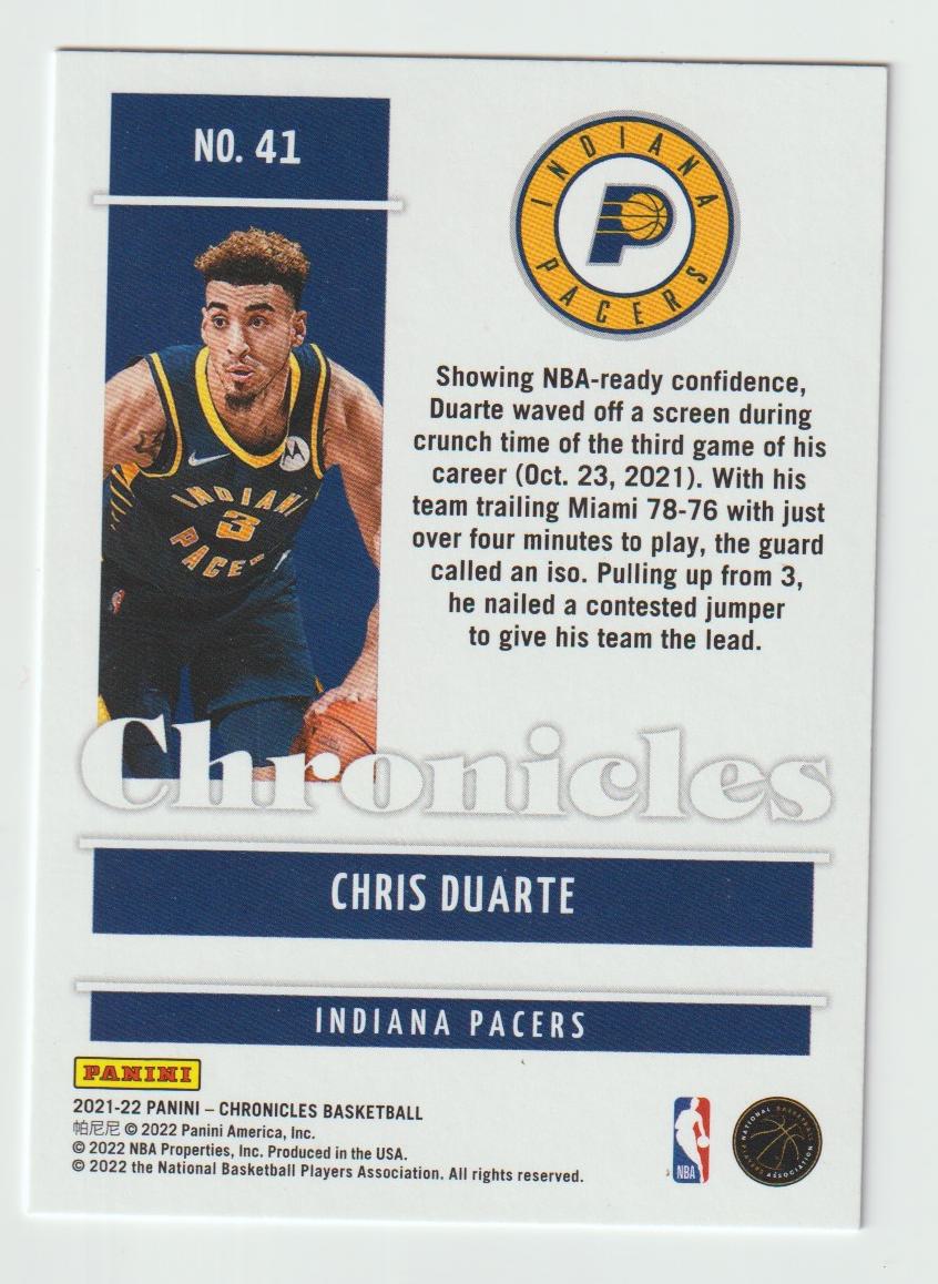 041 Chris Duarte - Indiana Pacers