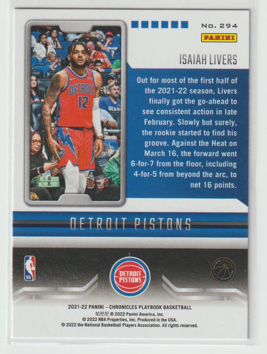 294 Isaiah Livers - Detroit Pistons