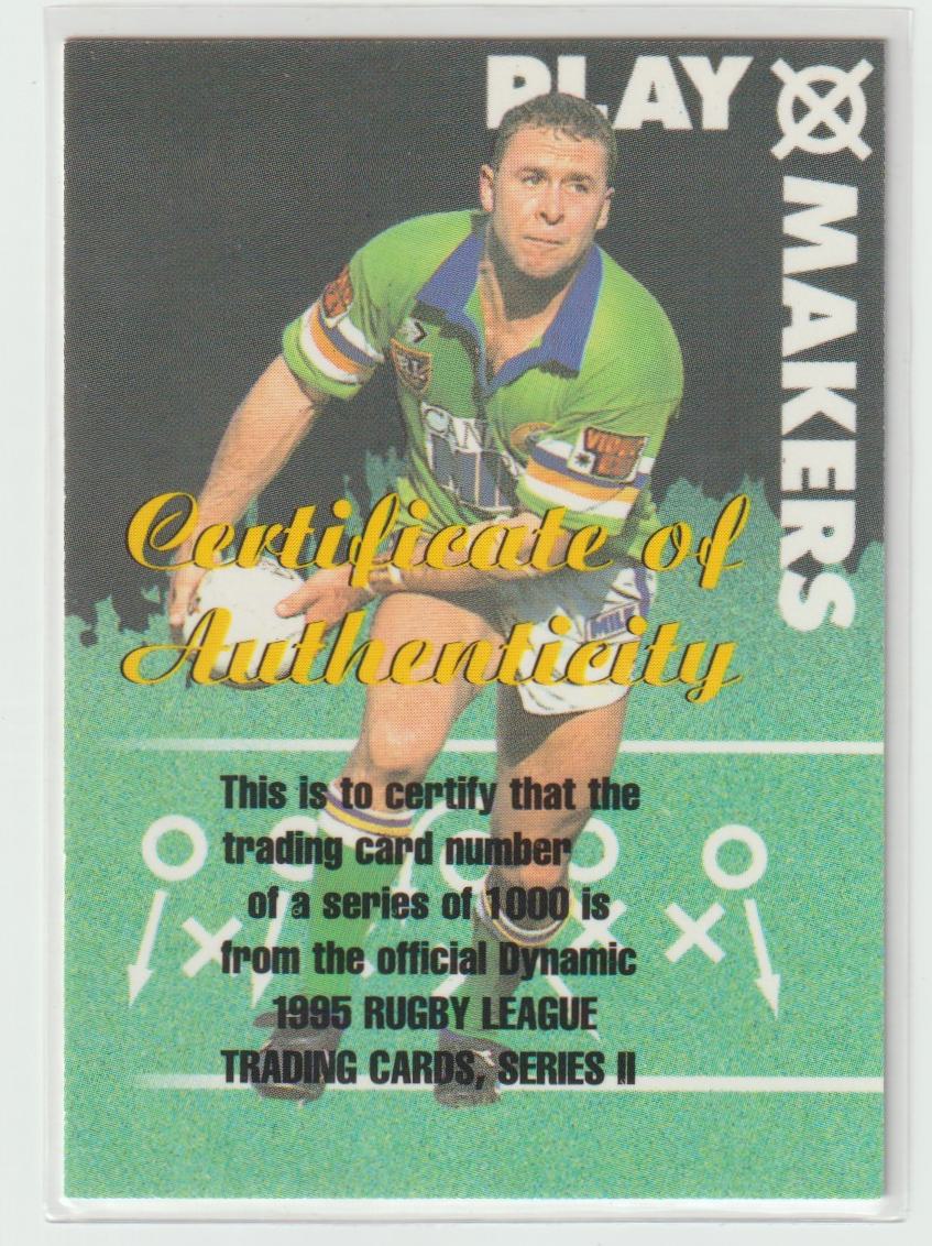 Playmakers P1 Ricky Stuart Canberra Raiders 746/1000
