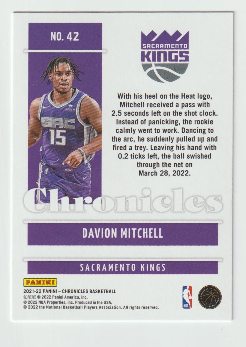 042 Davion Mitchell - Sacramento Kings