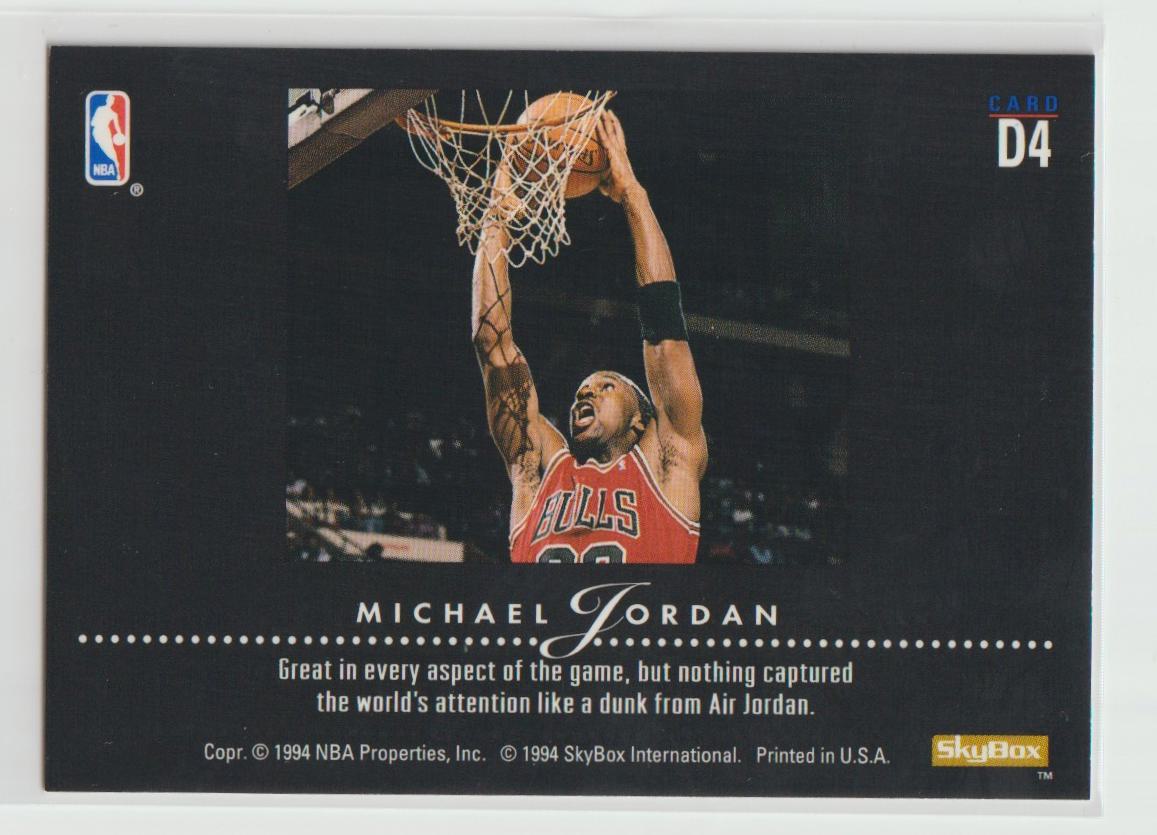 1993/94  Skybox Dynamic Dunks Complete Set of 9 cards