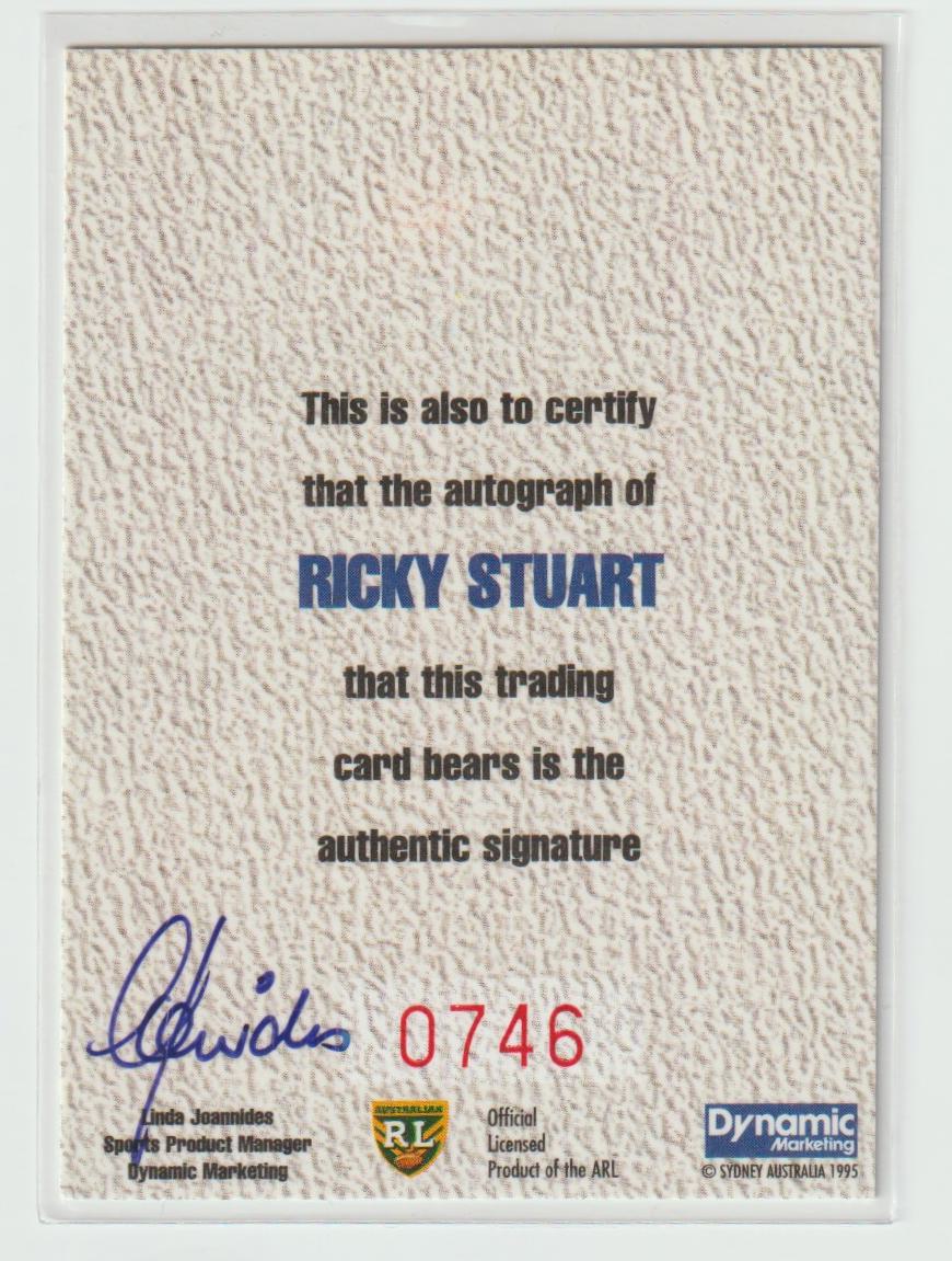 Playmakers P1 Ricky Stuart Canberra Raiders 746/1000