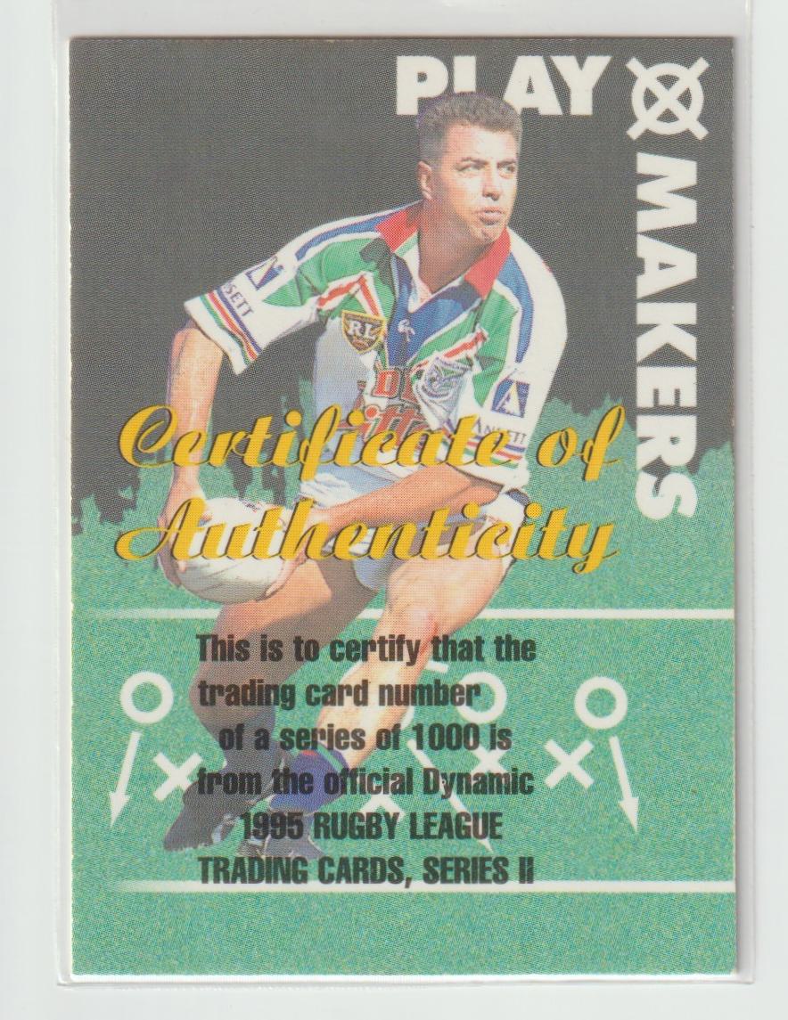 Playmakers P5 Greg Alexander Auckland Warriors 5/1000