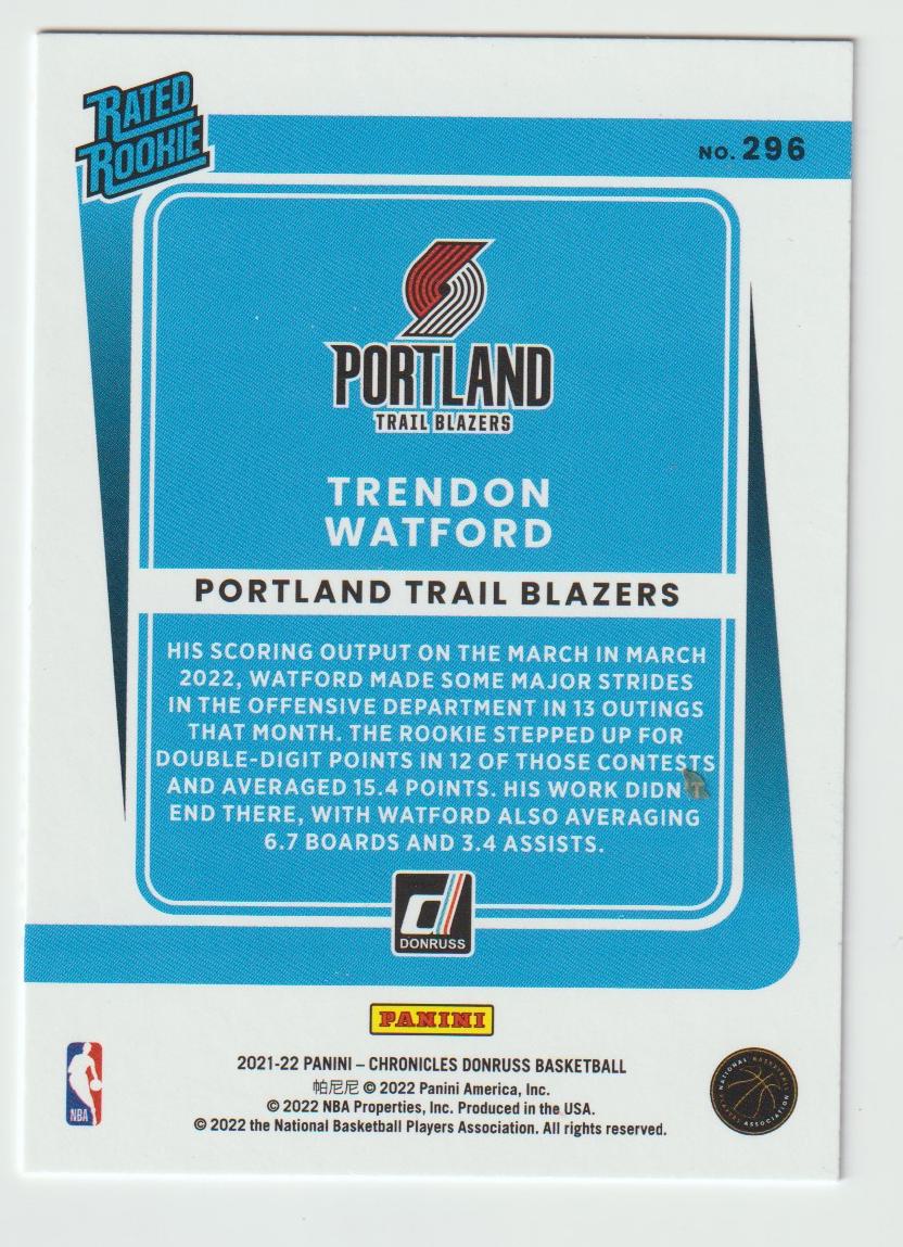 296 Trendon Watford - Portland Trail Blazers