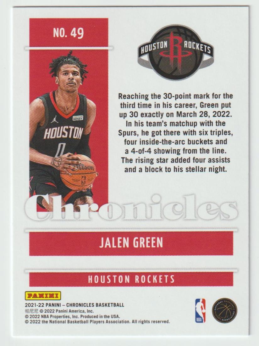 049 Jalen Green - Houston Rockets