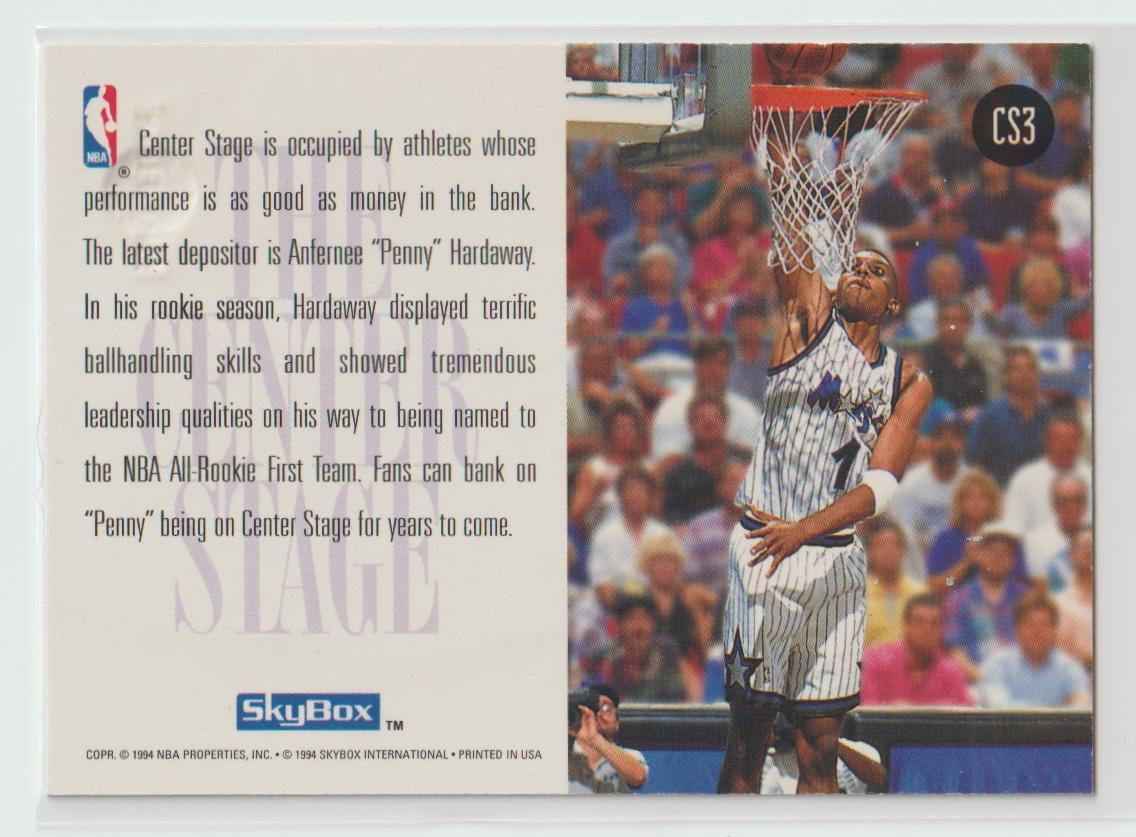 1994/95 Skybox Center Stage Complete set of 9 cards