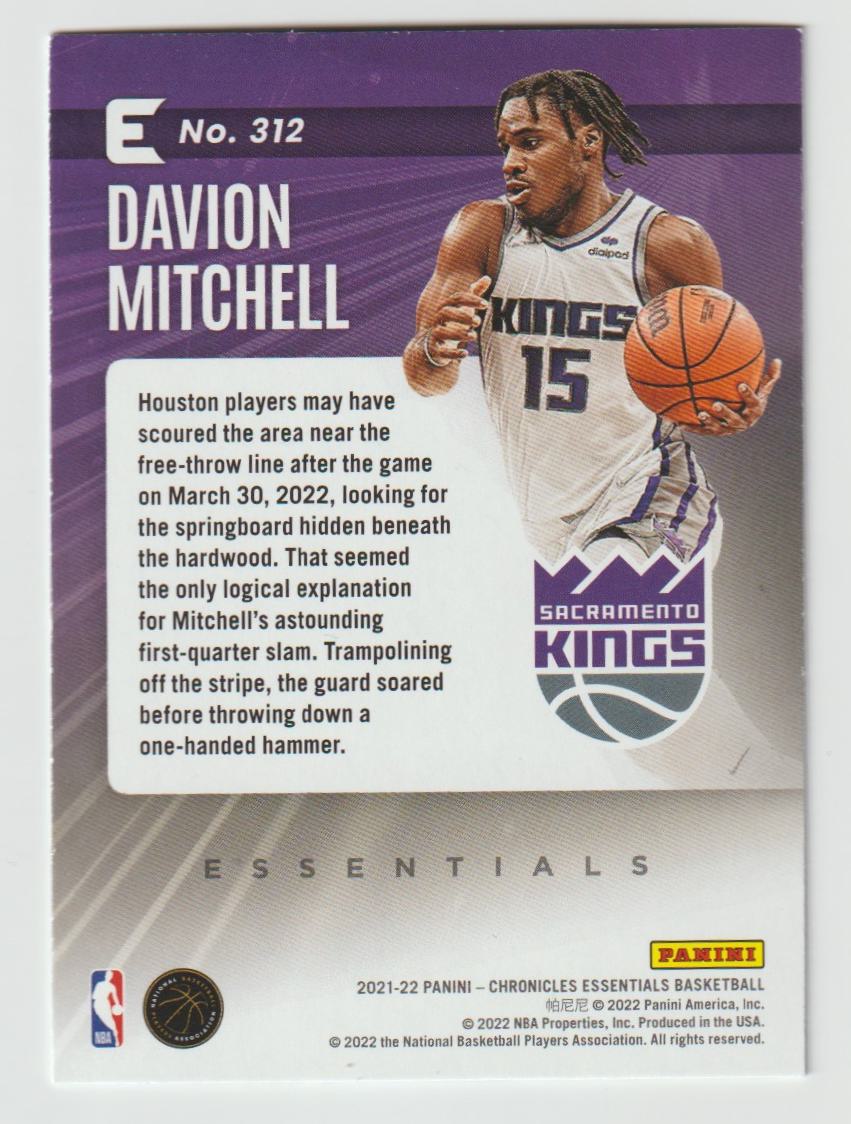 312 Davion Mitchell - Sacramento Kings