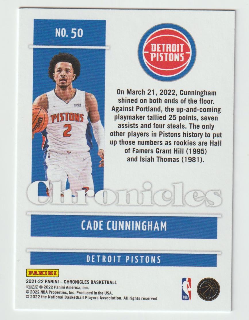 050 Cade Cunningham - Detroit Pistons Green