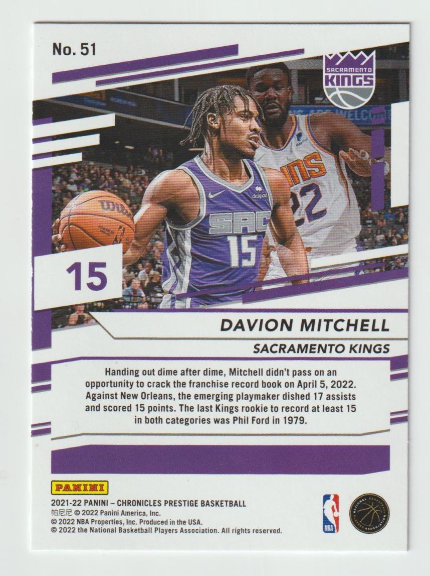 051 Davion Mitchell - Sacramento Kings