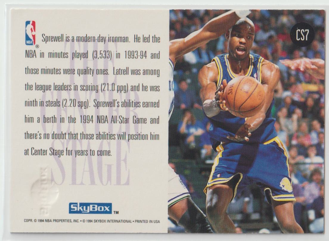 1994/95 Skybox Center Stage Complete set of 9 cards