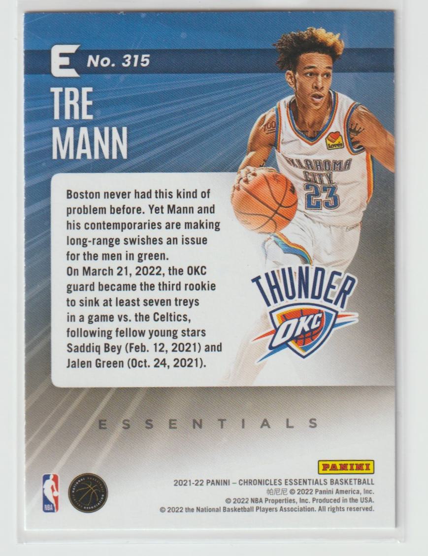 315 Tre Mann - Oklahoma City Thunder