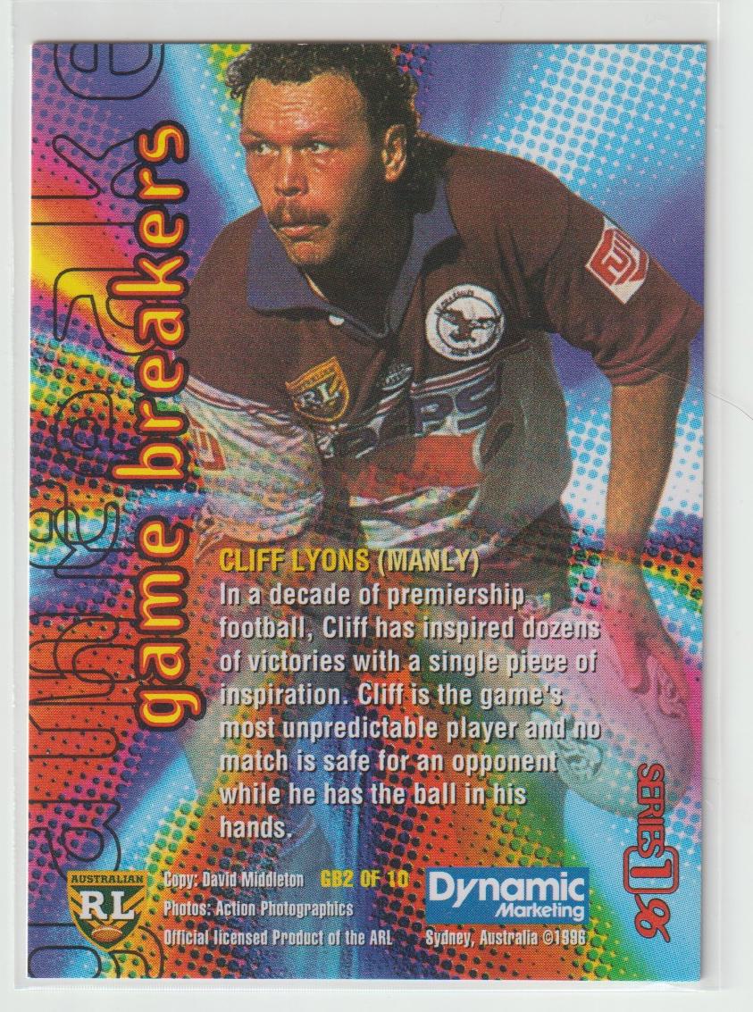 1996 Dynamic Series 1 Game Breakers Complete Set of 10