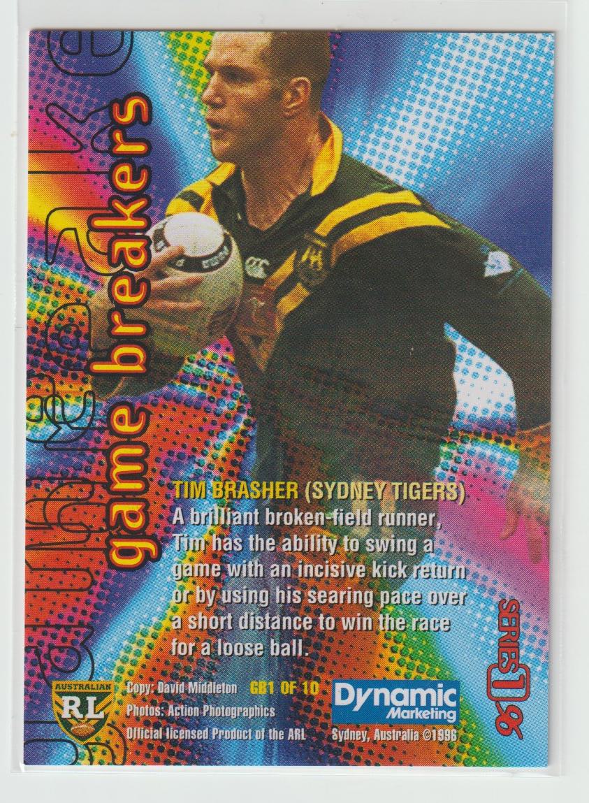 1996 Dynamic Series 1 Game Breakers Complete Set of 10