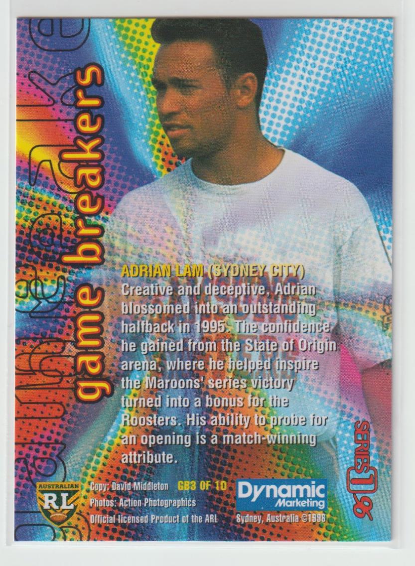 1996 Dynamic Series 1 Game Breakers Complete Set of 10