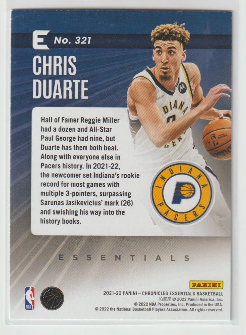 321 Chris Duarte - Indiana Pacers