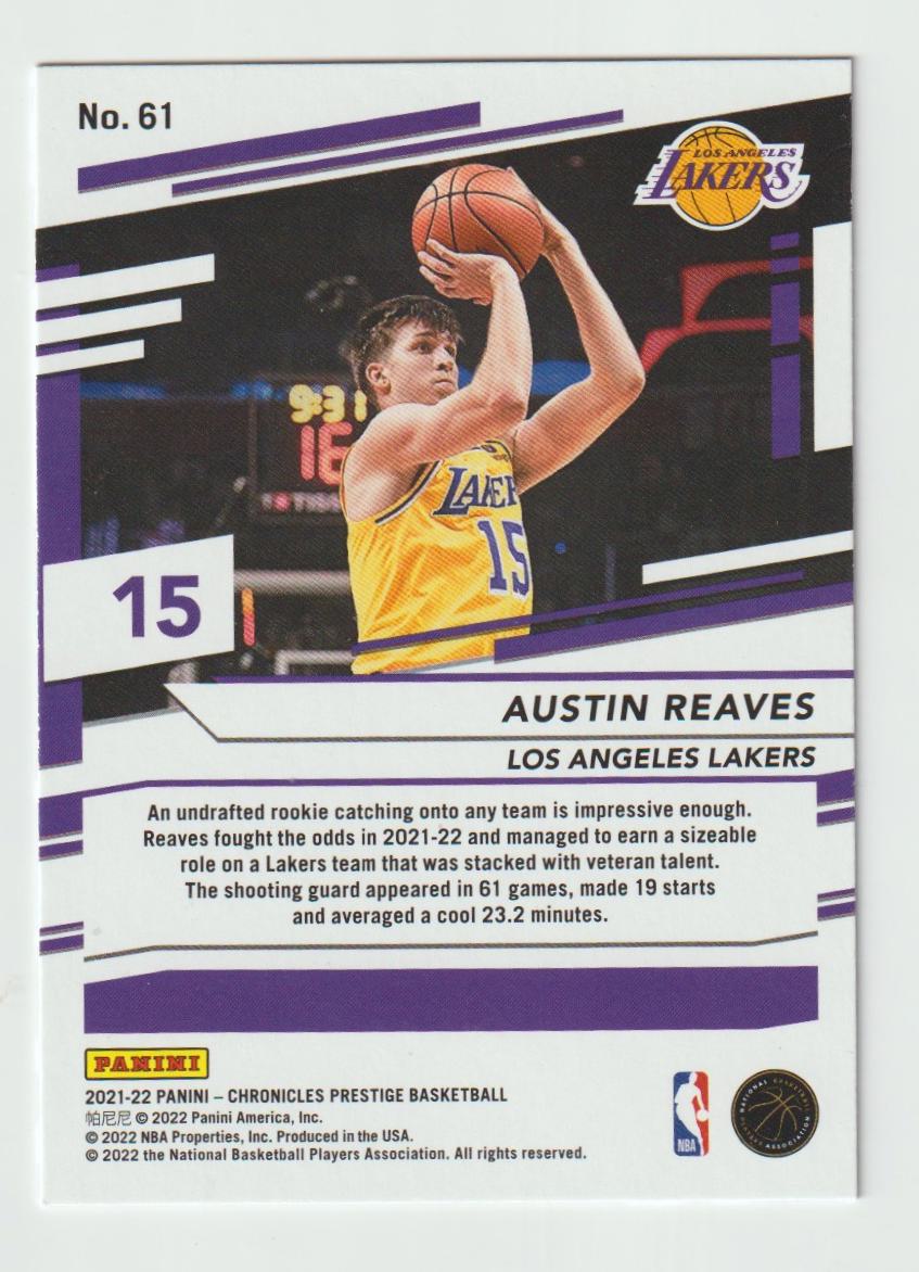 061 Austin Reaves - Los Angeles Lakers Green