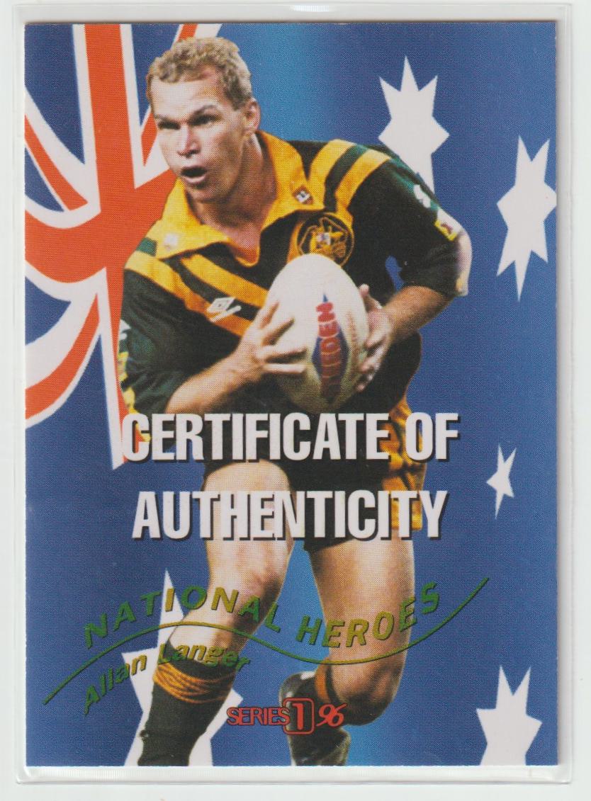 National Heroes Signature NH4 Allan Langer 898/1000