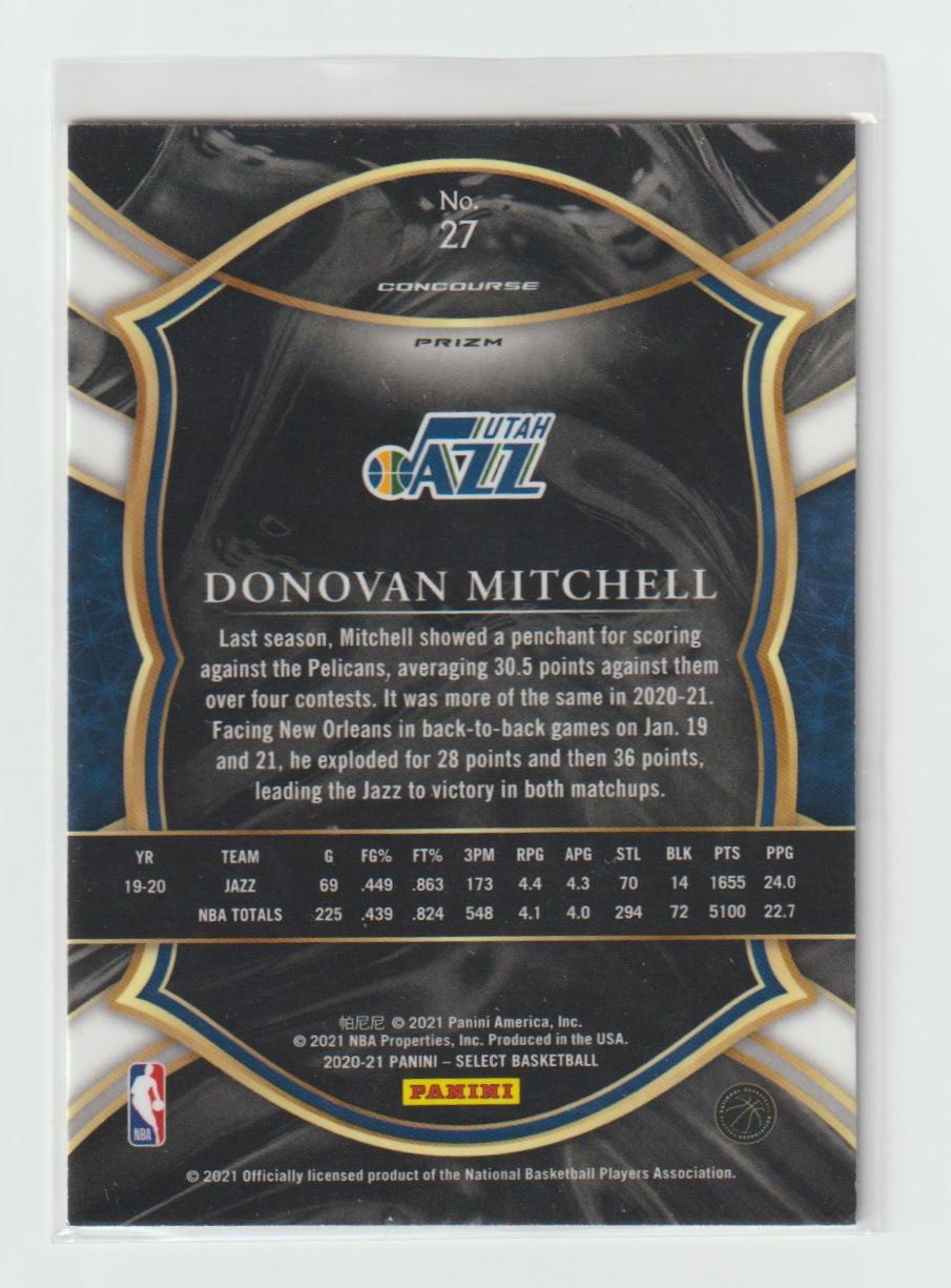 027 Donovan Mitchell - Utah Jazz Silver Prizm