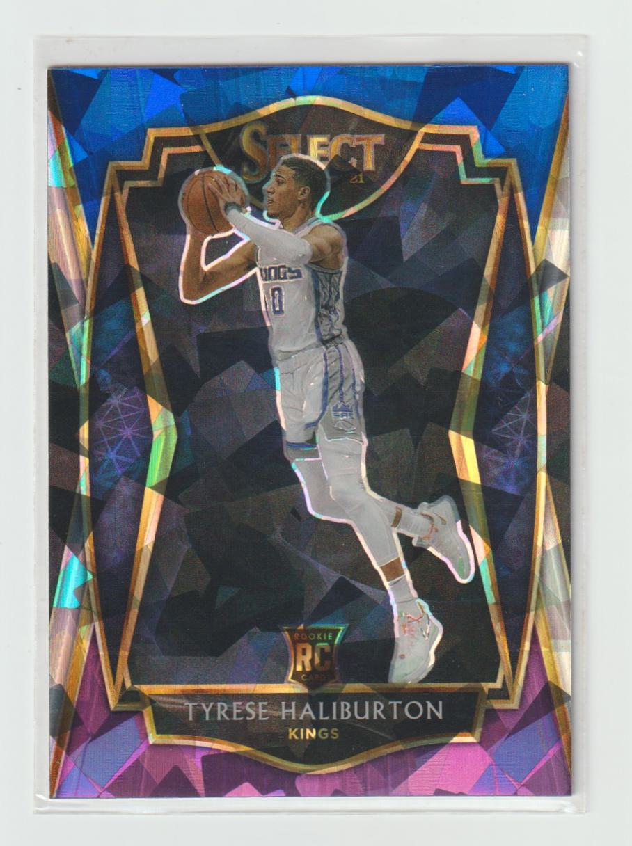 189 Tyrese Haliburton - Sacramento Kings Blue White Purple Cracked Ice