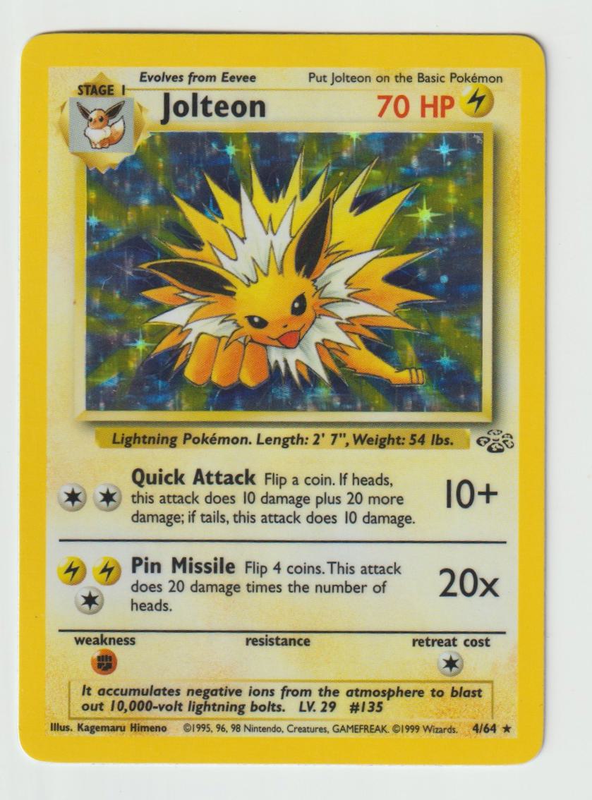 4/64: Jolteon – Lightning – Rare Holo