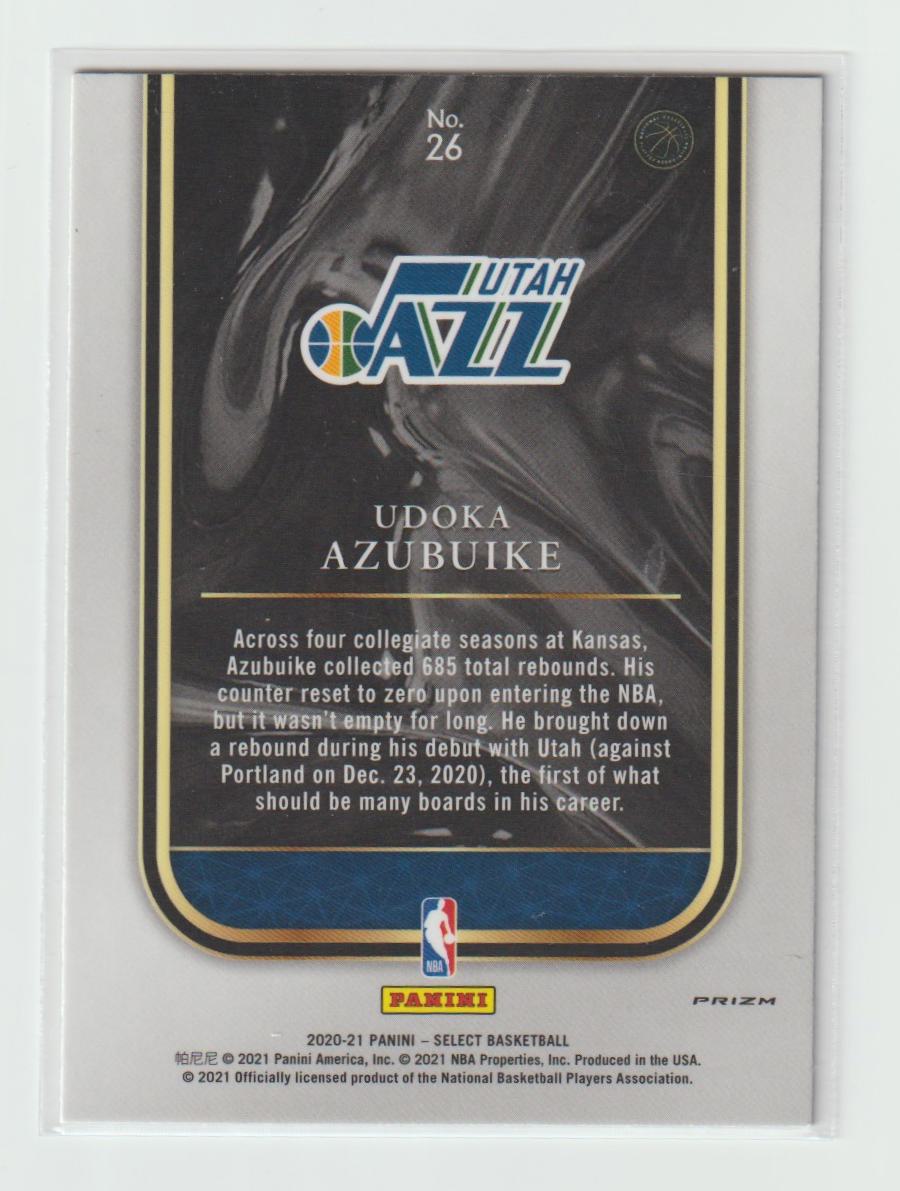 Rookie Selections 26 Udoka Azubuike - Utah Jazz Blue