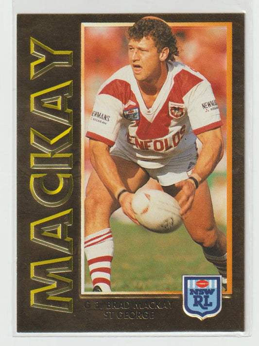 G3 Brad Mackay St George Dragons Embossed Gold Card