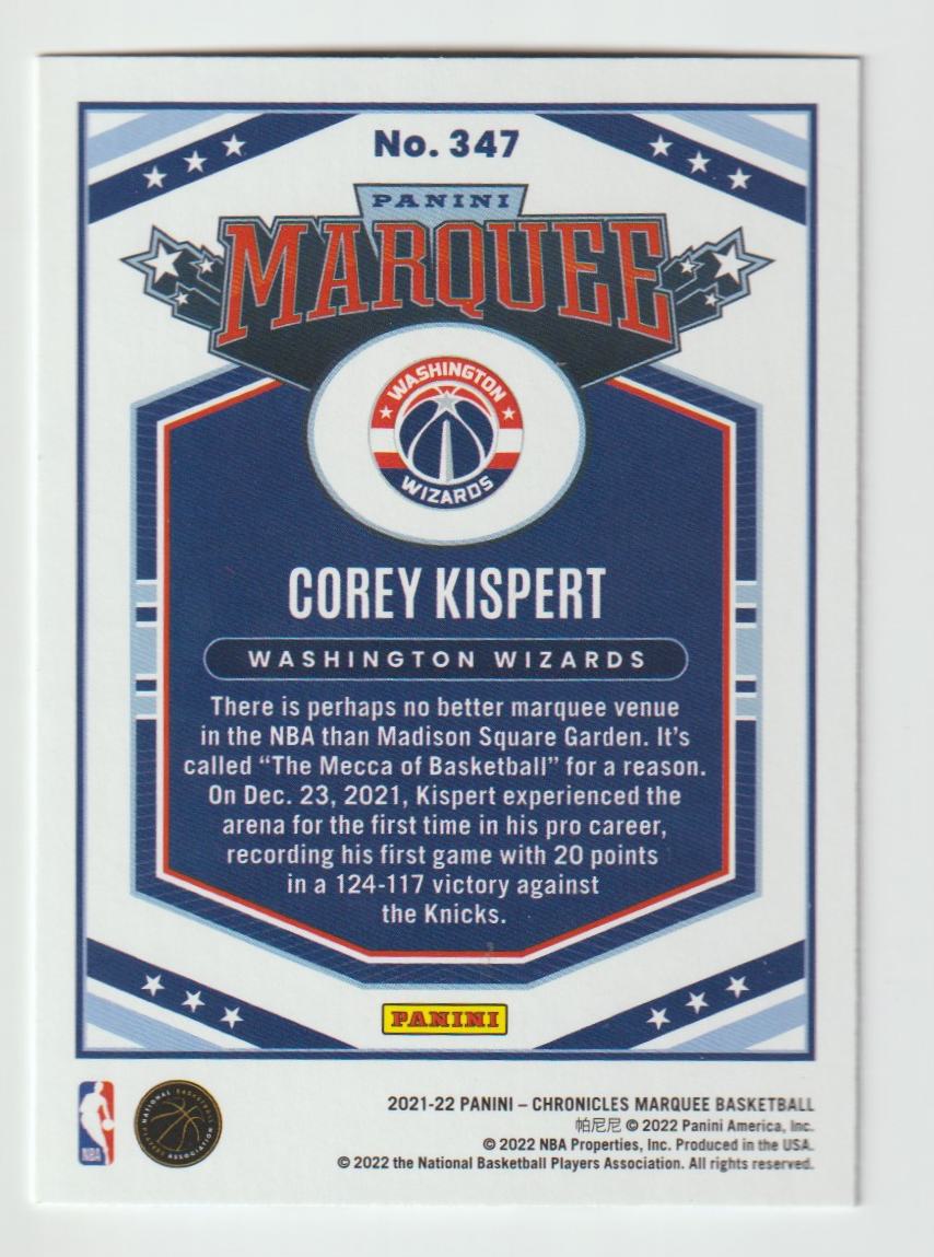 347 Corey Kispert - Washington Wizards