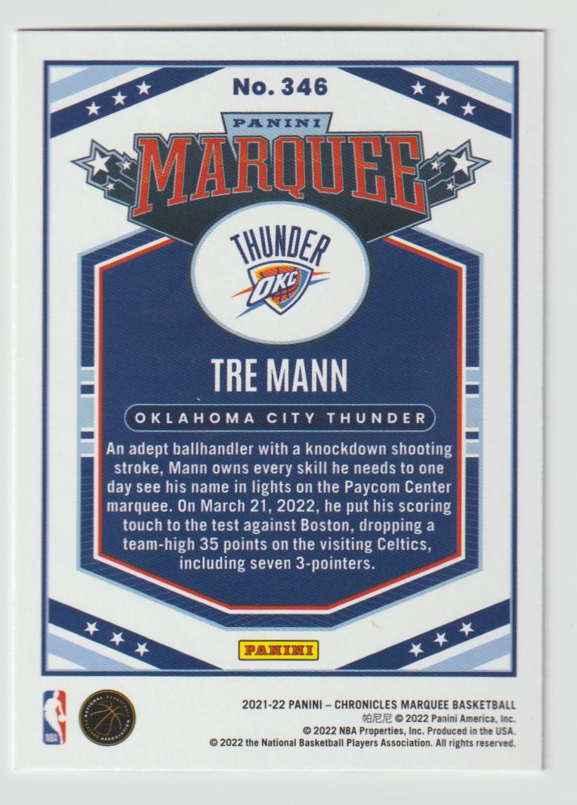 346 Tre Mann - Oklahoma City Thunder