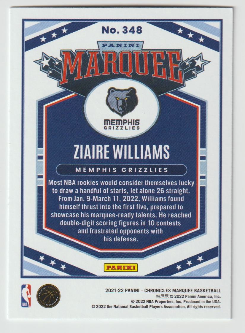 348 Ziaire Williams - Memphis Grizzlies